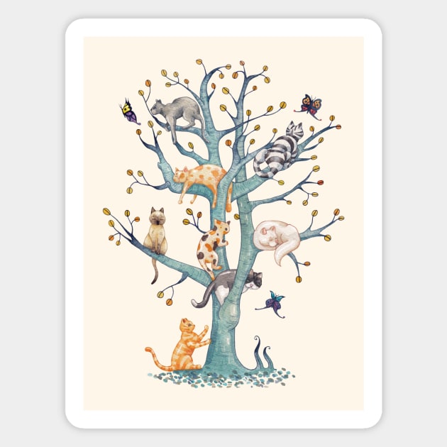 The tree of cat life Magnet by Timone